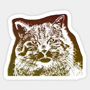 wild cat, 3d Sticker